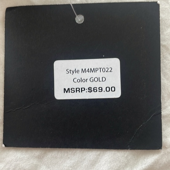 NWT MARC NEW YORK METALLIC WIDE LEG CROP PANTS - Picture 5 of 7